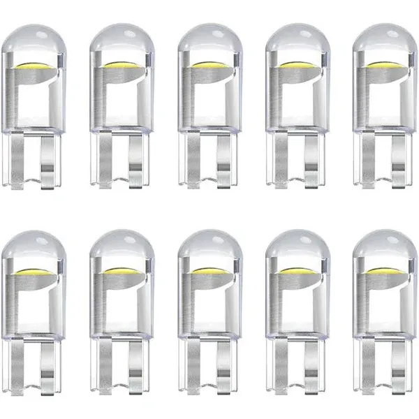 Photo 1 of Noobibaba W5W Bulb, Number Plate Bulbs LED Side Light Bulb for Car, 501 168 194 Bulbs T10 0.5W 12VDC Wedge Base Cool White 6000K 10-Count