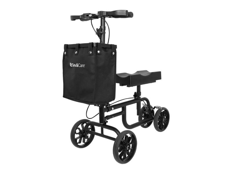 Photo 1 of Steerable Knee Walker Scooter Foldable with Basket Adjusted Height Walking Aid Contoured Knee Platform 295LBS Capacity Rear on-Wheel Brakes