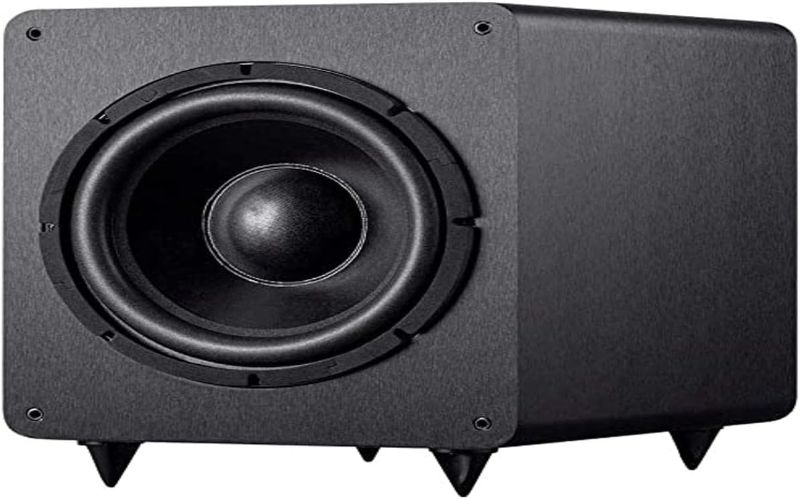 Photo 1 of Monoprice SW-12 400 Watt RMS (600 Watt Peak) Powered Subwoofer - 12-Inch, Ported Design, Variable Phase Control, Variable Low Pass Filter, for Home Theater Systems