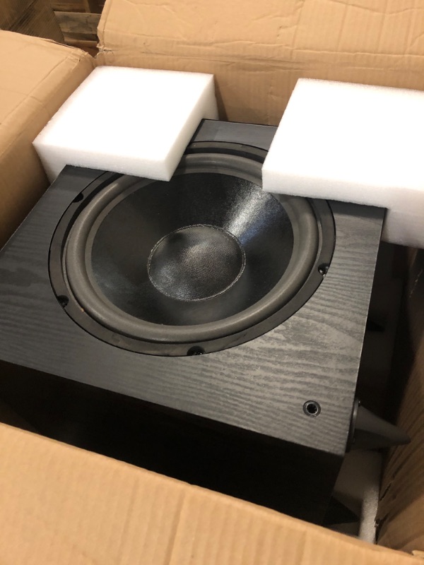 Photo 2 of Monoprice 12in 150-Watt Powered Subwoofer, Black