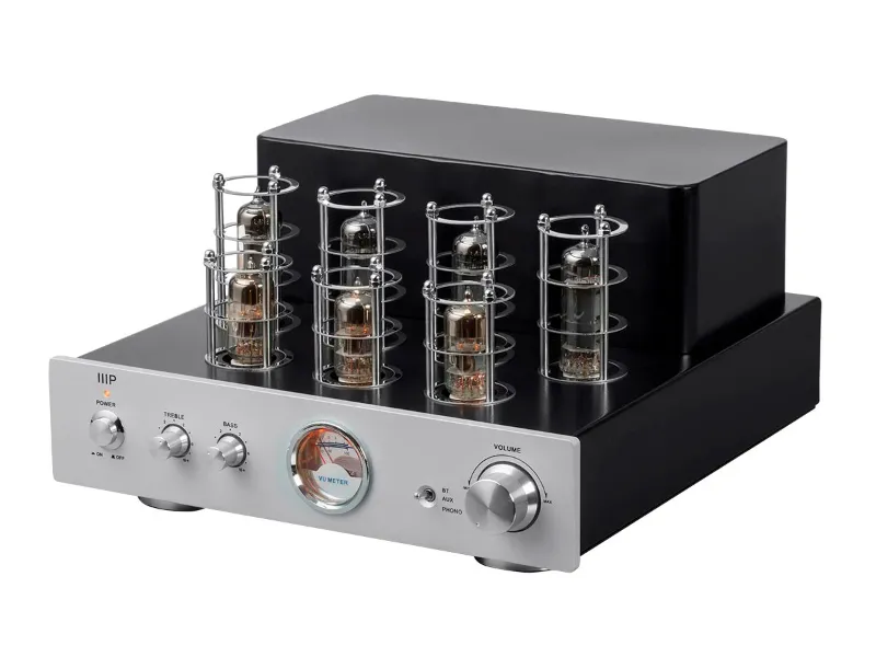 Photo 1 of Monoprice Pure Tube Stereo Amplifier with Bluetooth, Line and Phono Inputs, and Qualcomm aptX Audio