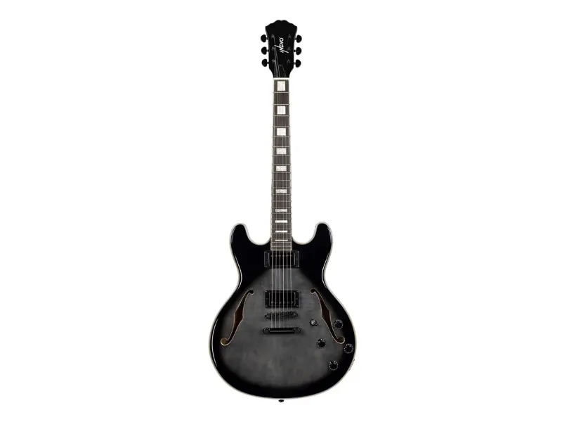 Photo 1 of Indio by Monoprice Boardwalk Flamed Maple Semi Hollow Body Electric Guitar with Gig Bag, Charcoal
