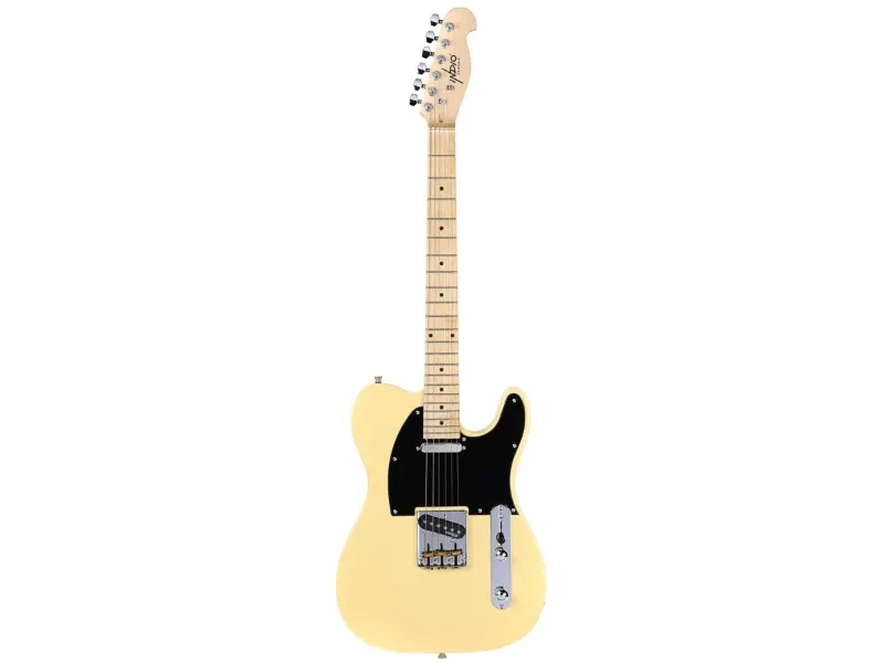 Photo 1 of Indio by Monoprice Retro DLX Plus Solid Ash Electric Guitar with Gig Bag - Blonde with Maple Fretboard