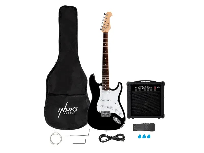 Photo 1 of Indio by Monoprice Cali Complete Full-size Electric Guitar Package with 10W Amp, Strap, and Extra Strings