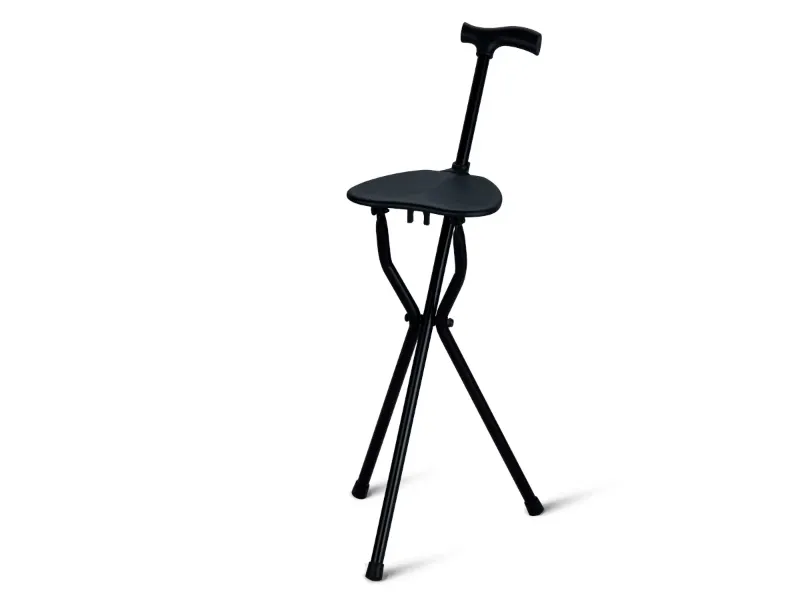 Photo 1 of MPM Lightweight Folding Cane with Seat, Walking Stick, Walking Cane, Crutch Chair, Travel Aid