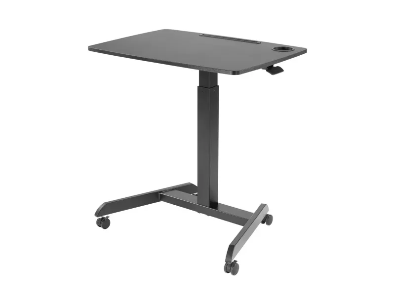 Photo 1 of Monoprice Gas-Lift Height Adjustable Sit-Stand Mobile Rolling Workstation Laptop and Computer Desk V2