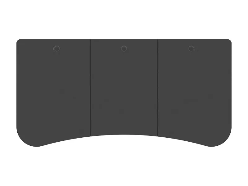 Photo 1 of 
Monoprice 3-piece Desktop for Motorized and Manual-Crank Height Adjustable Desks, Black