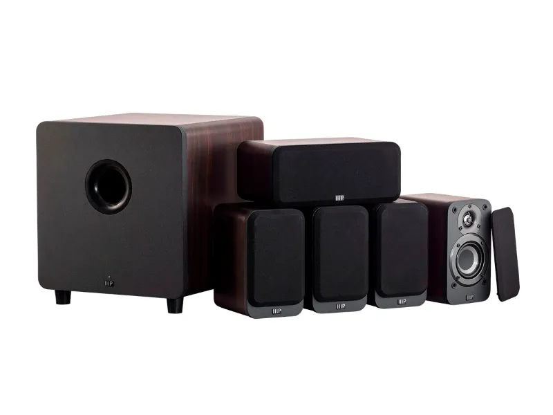 Photo 1 of Monoprice HT-35 Premium 5.1-Channel Home Theater System with Powered Subwoofer Espresso