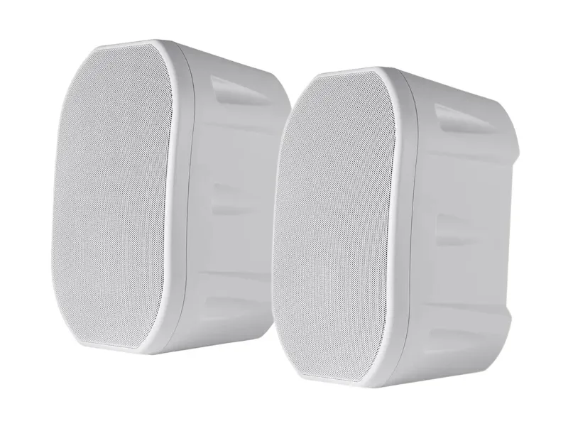 Photo 1 of Monoprice 6.5in Weatherproof 2-Way Speakers with Wall Mount Bracket (Pair White)