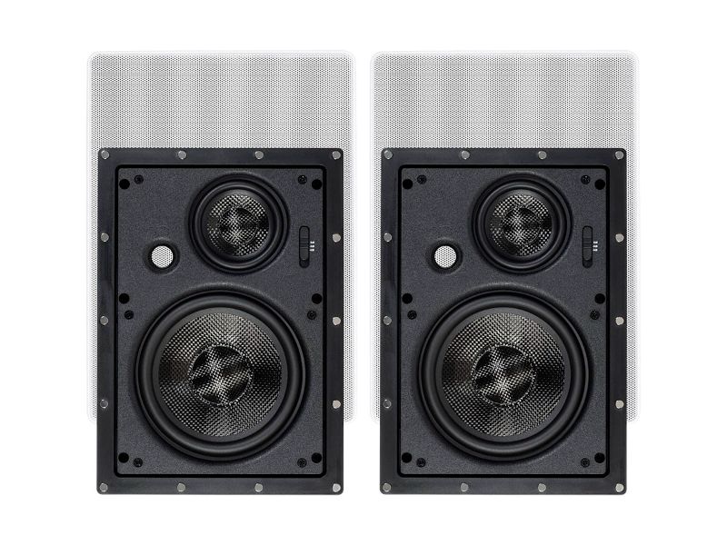 Photo 1 of Monoprice Alpha In-Wall Speakers 6.5in Carbon Fiber 3-Way (pair)
