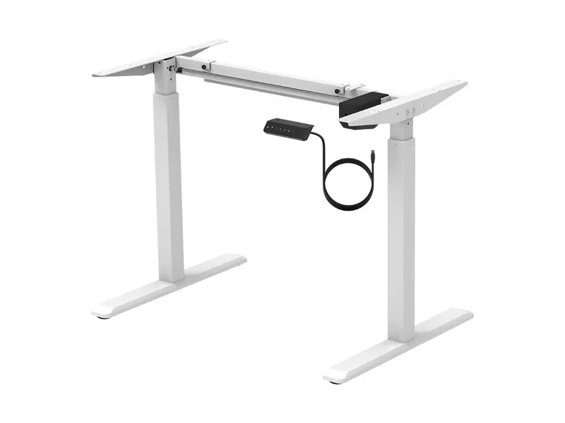 Photo 1 of Monoprice Sit-Stand Single Motor Height Adjustable Table Desk Frame, Electric, White