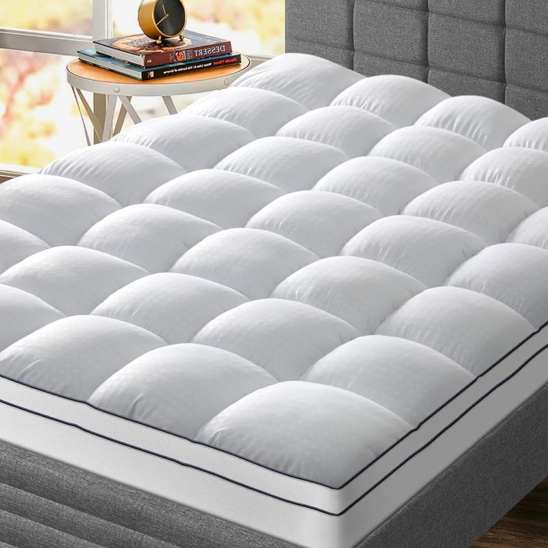 Photo 1 of Twin XL Size Mattress Topper Mattress Pad Pillowtop Cover Quilted Fitted Sheet