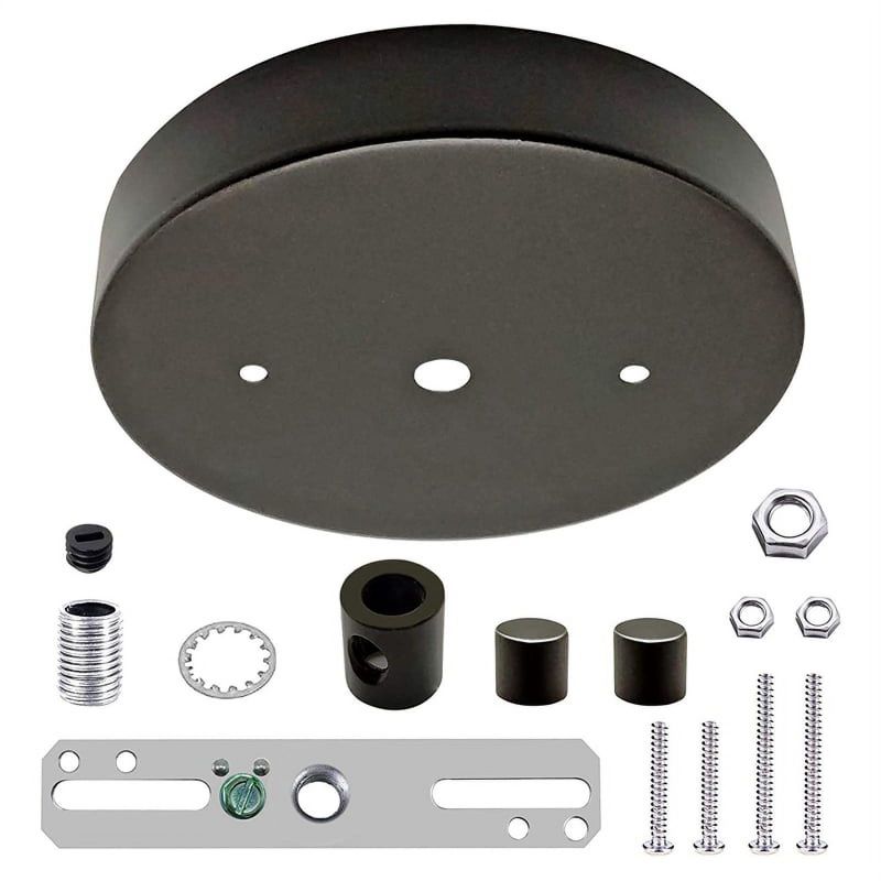 Photo 1 of Ceiling Lighting Canopy Kit Pendant Light Plate Cover with All Mounting Hardware for Chandelier or Pendant Light Black