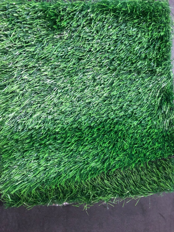 Photo 2 of 4-Pack Artificial Grass Mats - Faux Grass, Fake Turf Panels for Wall, Balcony, Patio, Outdoor Decor
