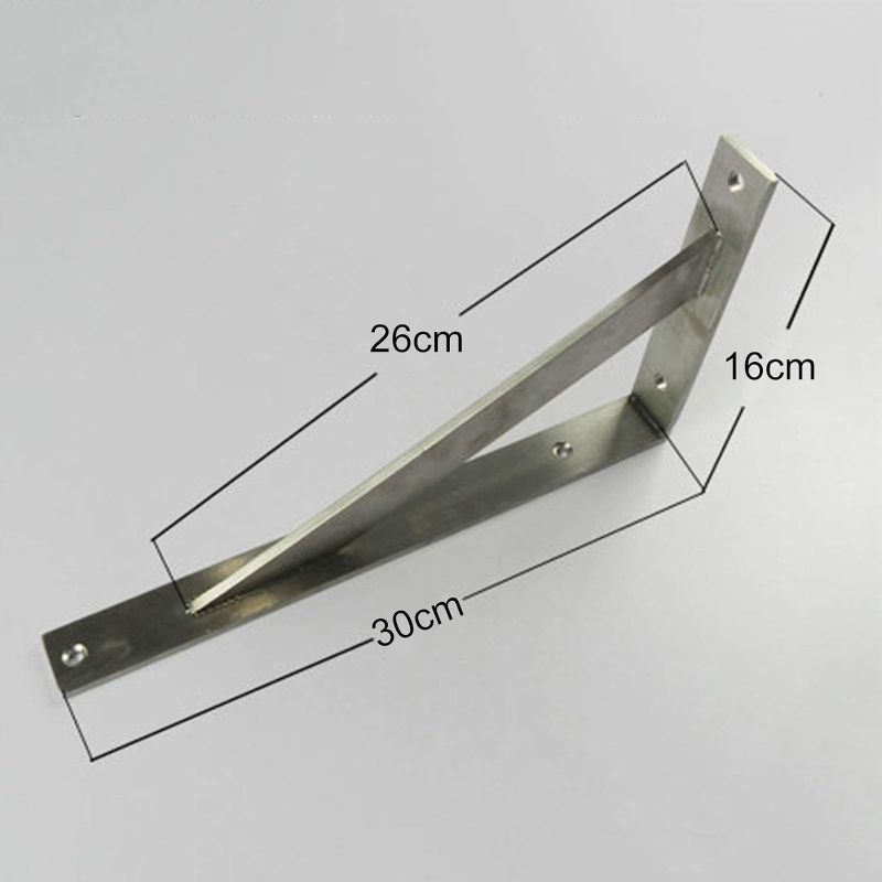 Photo 1 of Heavy Weight Bracket, Stainless Steel Triangle Shelf Brackets, 90 Degree Angle Wall Mounted Floating Table Supporter, Max Load 300kg/660lbs