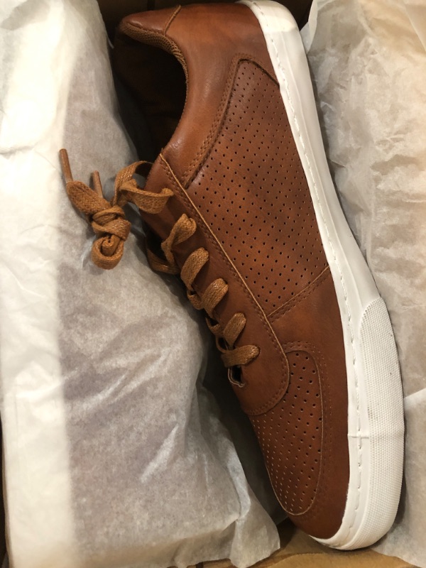 Photo 2 of Men TOBER Brown Canvas Sneaker Low Top Classic Fashion Shoes Sz-10 Soft Insole