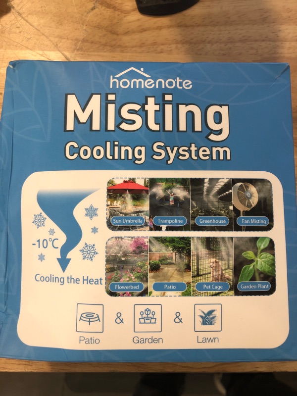 Photo 2 of HOMENOTE Misting Cooling System, 26FT (8M) Misting Line + 7 Brass Mist Nozzles + Brass Adapter(3/4") Outdoor Mister for Patio Garden Greenhouse Trampoline for Waterpark