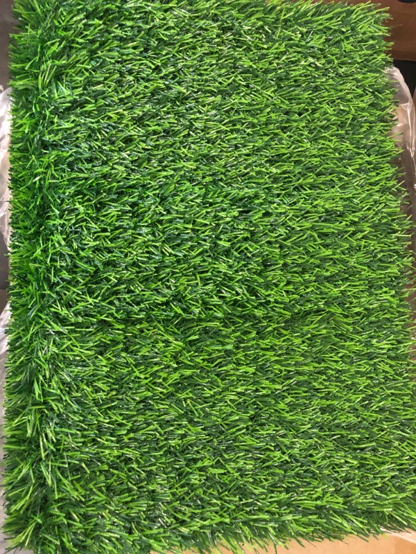 Photo 1 of  Artificial Grass 3 FT * 4 FT, Realistic Fake Grass Mat with Drainage, Indoor Outdoor Lawn Turf for Pets Dogs, Garden, Patio, Balcony, Backyard, Custom Size