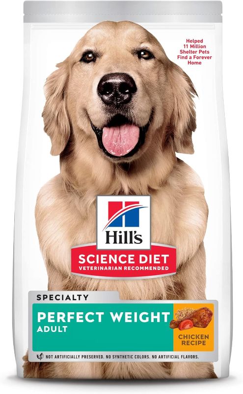 Photo 1 of Hill's Science Diet Dry Dog Food, Adult, Perfect Weight for Healthy Weight & Weight Management, Chicken Recipe, 28.5 lb. Bag