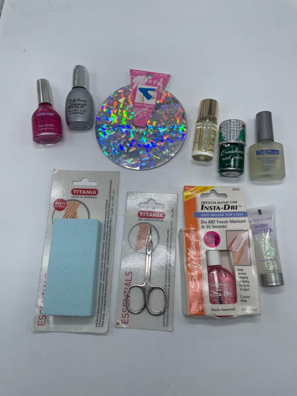 Photo 1 of Miscellaneous variety Nail products ,vitamin E for nails, polish , top coat clippers and emery boards etc.
