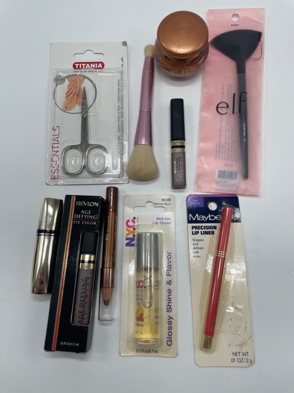 Photo 2 of Miscellaneous variety brand name cosmetics including ((N.Y.C.\,MAYBELINE,Revlon,MILANI ,ITSYLE & E.L.F) also includes discontinued makeup