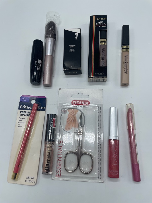 Photo 1 of Miscellaneous variety brand name cosmetics including (covergirl,revlon,maybeline ,NYX &L.A SPLASH) ALSO INCLUDES DISCONTINUED MAKEUP.