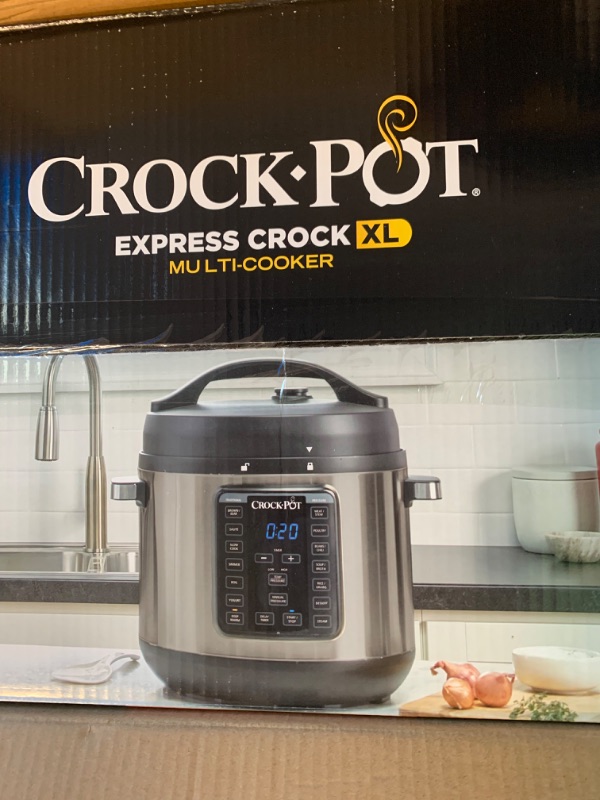 Photo 3 of Crock-Pot 8-Quart Multi-Use XL Express Crock Programmable Slow Cooker and Pressure Cooker with Manual Pressure, Boil & Simmer, Black Stainless
