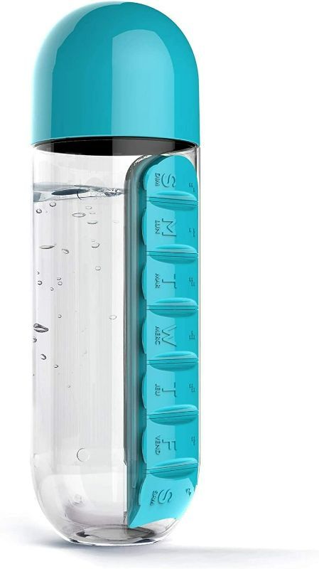 Photo 1 of nuvo med water bottle pill organizer new 