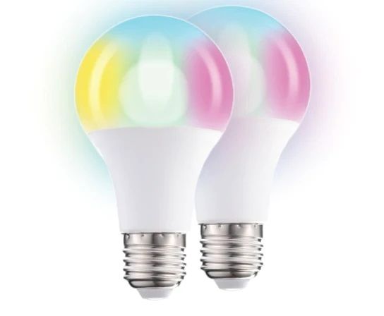 Photo 1 of 2-Pack Glow by GabbaGoods LED Multi-Color RGB Light Bulbs with Remote - 5 Watt
