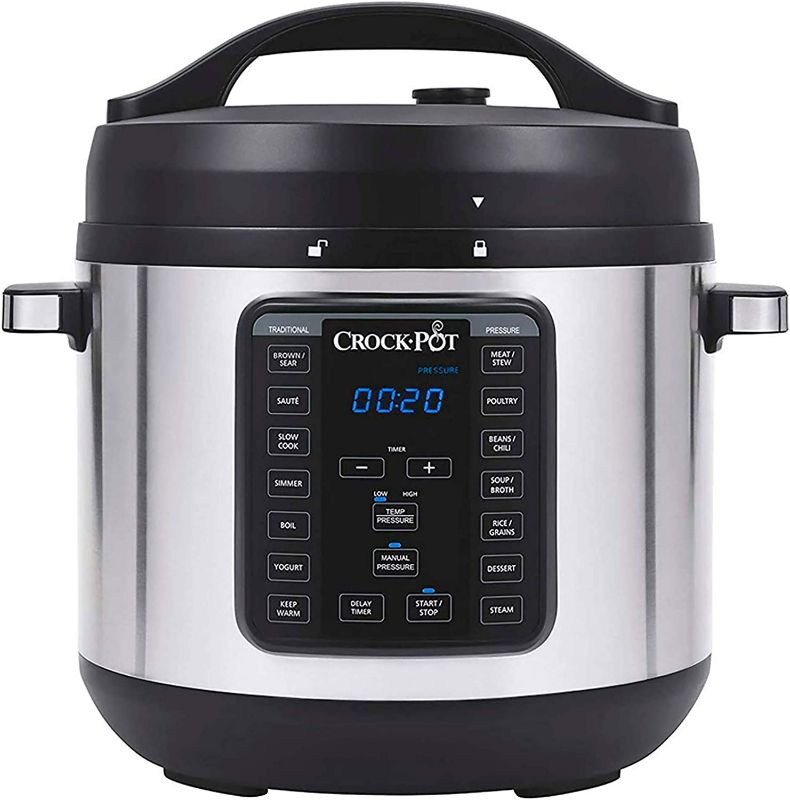 Photo 1 of Crock-Pot - Express Crock 8-Quart Multi-Cooker - Stainless Steel
