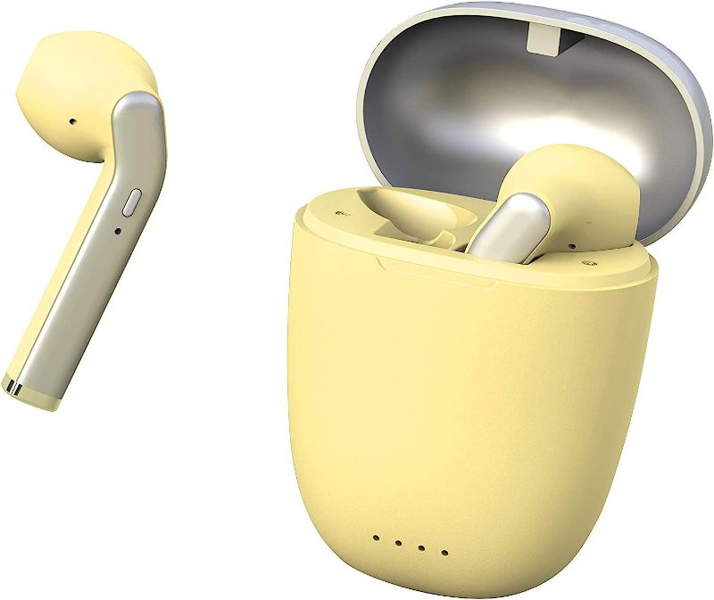 Photo 1 of GabbaGoods TrueBuds Ace True Wireless Premium HD Stereo Earbuds Bluetooth 5.0 with Auto Pair and Auto on/Off Technology (Yellow)
