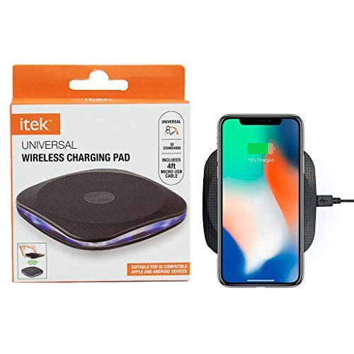 Photo 1 of Qi Charging Pad + 4foot Charging Cord Or Qi Charger Pad + Power Bank in One - Lightning Fast Speed Charger Universal HTC Samsung Iphone Google Nexus S8 Plus Huawei (Qi Charging Pad w/ 4ft Charge Cord)
