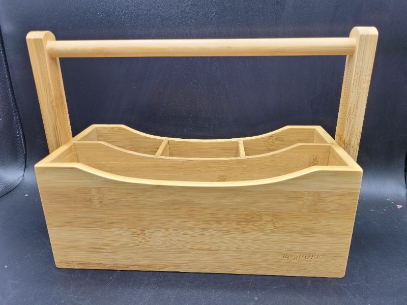 Photo 2 of BergHOFF Bamboo Flatware Caddy Cutlery Box