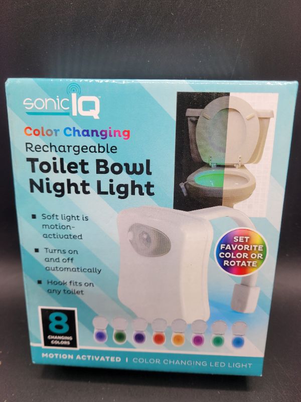 Photo 2 of Som Toilet Bowl Color-Changing Night Light - Rechargeable