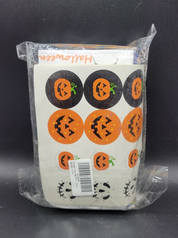 Photo 3 of Halloween Treats Bags Party Favors - 54 Pcs Kids Halloween Candy Bags for Trick or Treating + 72 Pcs Halloween Stickers, Mini Paper Gift Bags for Treats Snacks, Halloween Goodie Bags Party Supplies