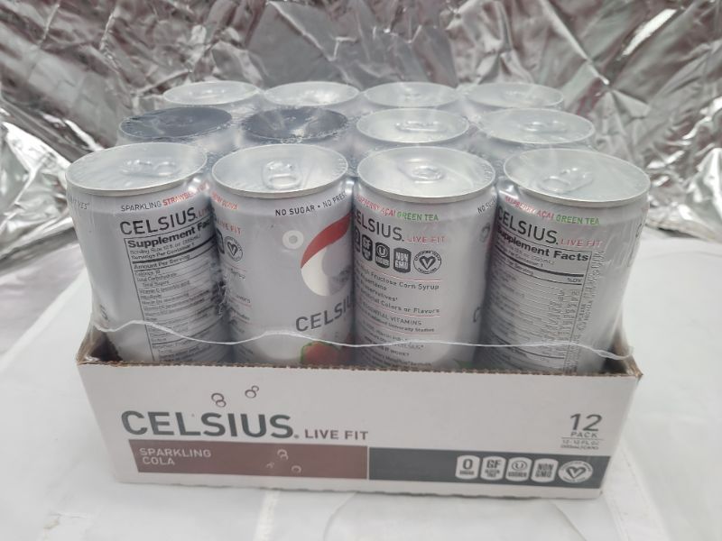 Photo 2 of CELSIUS Essential Energy Drink, 12 Fl Oz, Official Variety Pack (Pack Of 12) EXPIRED 8/2022