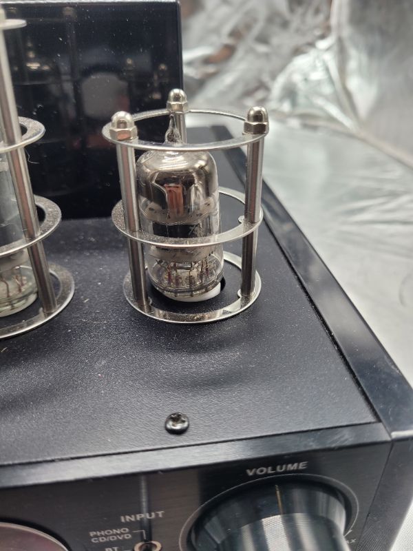 Photo 3 of Monoprice Stereo Hybrid Tube Amplifier, 25 Watt with Bluetooth, Wired RCA, Optical, Coaxial, and USB Connections, and Subwoofer Out