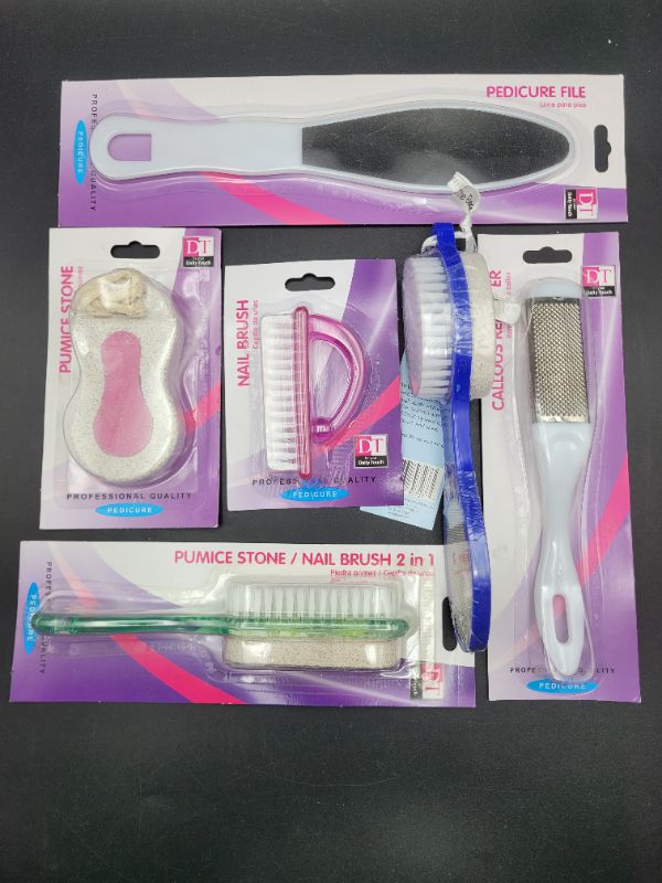 Photo 1 of 6 COUNT For Your Daily Touch Assorted Pedicure/Pumice Stone/Nail Brush/Callous Remover Bundle - COLORS WILL VARY