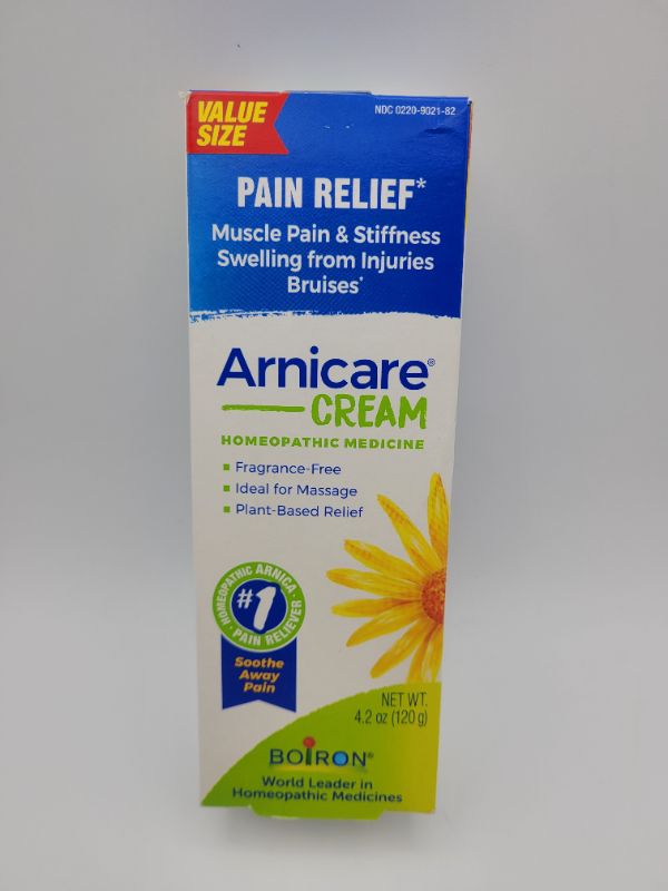 Photo 2 of Boiron Arnicare Cream for Soothing Relief for Joint Pain, Muscle Pain, Muscle Soreness, and Swelling from Bruises or Injury - Fast Absorbing and Fragrance-Free - 4.2 oz