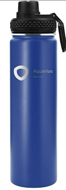 Photo 1 of Aquarius Water Bottle 2 lids service Premium Stainless Steel (Blue32oz)Reusable, Double Wall Insulated, Hot & Cold