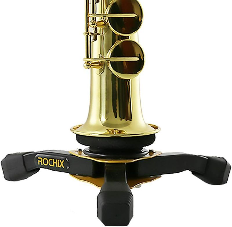 Photo 2 of Cheerock Alto Soprano Sax Stand Foldable Tripod Stand Holder for Clarinet Flute and Other Woodwind Instrument