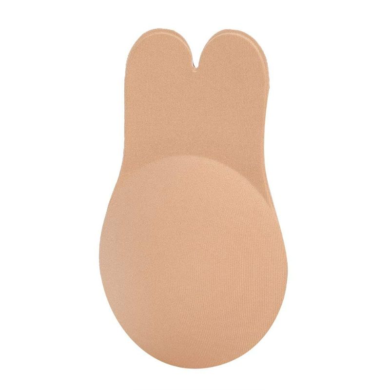 Photo 1 of Adhesive Bra, Women Reusable Lift Nipple Covers Self Sticky Strapless Backless Bra, Sticky Bra Push Up Lift Nipple Covers Adhesive Strapless Rabbit Bra Invisible Reusable for Women 5.1 INCH 2 PAIRS