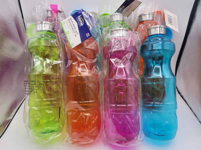 Photo 2 of (10 pack) 34OZ BPA FREE PLASTIC SPORT WATER BOTTLE STEEL TOP- assorted colors

