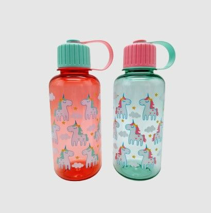 Photo 1 of 6 count Clip Pac BPA FREE Unicorn Water Bottles- Assorted Styles and Colors