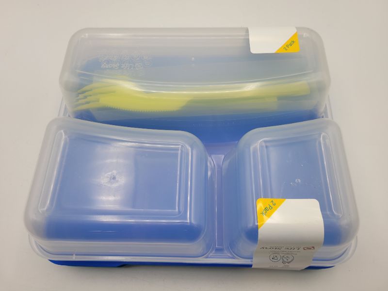 Photo 3 of Life Story Reusable BPA-Free To-Go Lunch Divided Container With Knife & Fork (6 Pack)