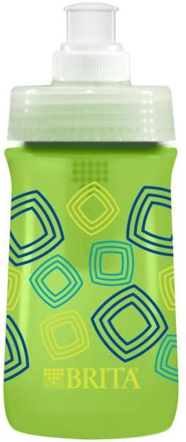 Photo 2 of 2 PACK Brita 13 Ounce Kids Sport Water Bottle with Filter-BPA Free-Green Squares