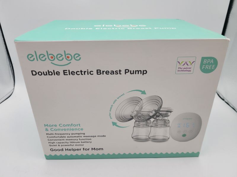 Photo 2 of NEW ELEBEBE  DOUBLE ELECTRIC BREAST PUMP BPA FREE Electric Breast Pump – MassagePumpingAutoMemory Modes, 16 Levels