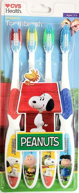 Photo 1 of New Cvs Toothbrushes 4Pc Peanuts Design (12 pack)
