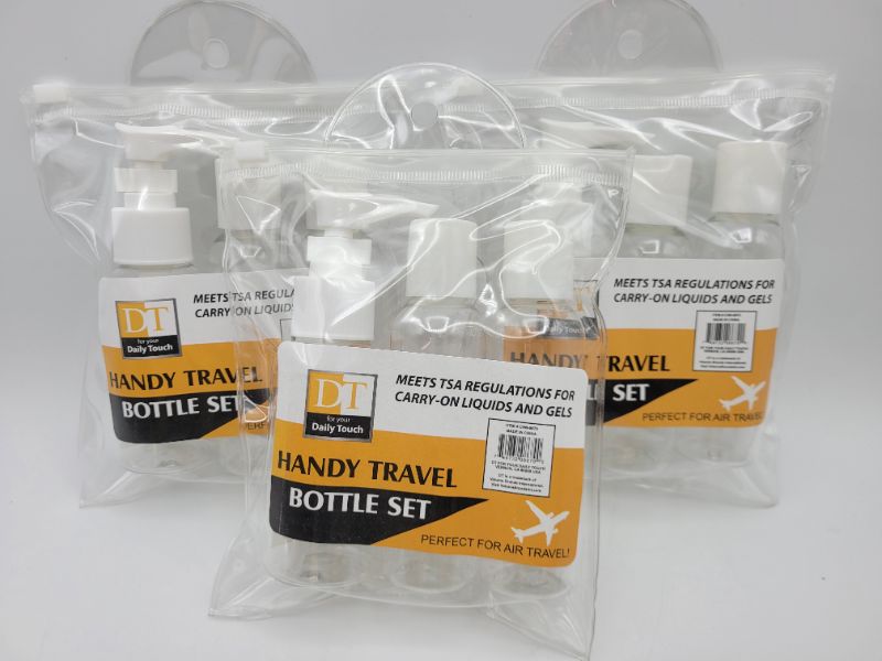 Photo 1 of 3 pack Handy Travel Bottle Set 3 pcs - TSA Approved Carry-on Liquids and Gels
