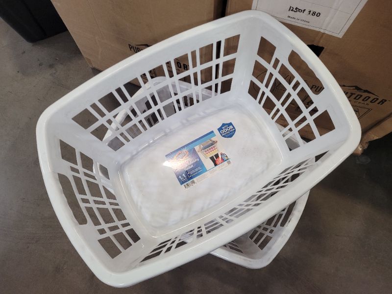 Photo 3 of CLOROX Rectangle Laundry Basket 40 Liters/1.1 Bushel  2 Count